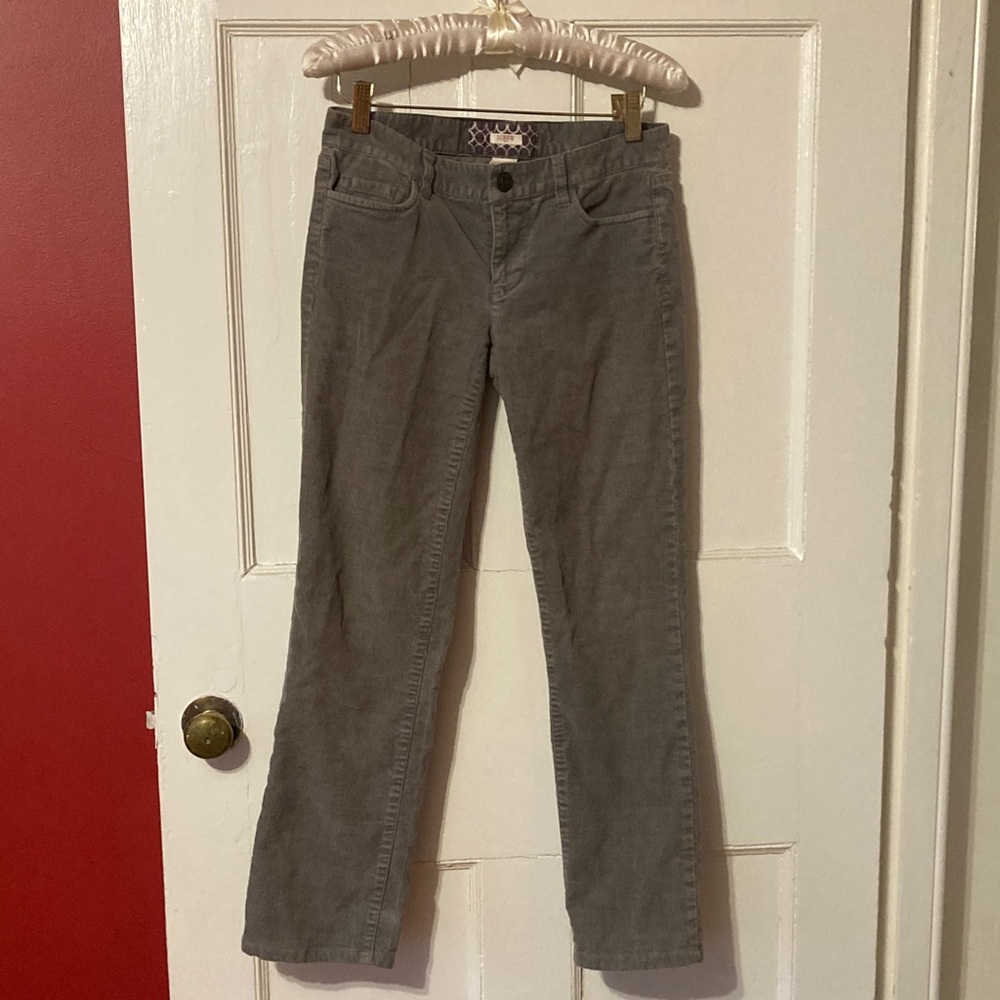 J. Crew Matchstick Gray Corduroy Pants